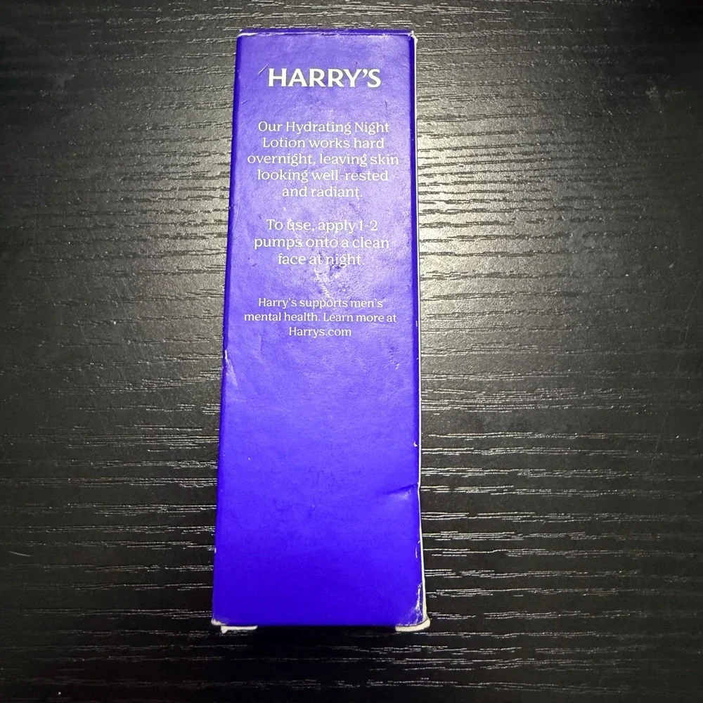 Harrys Hydrating Night Lotion Mens Face Moisturizer with Niacinamide 1.7oz 50ml
